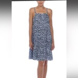 28. Raviya Cover Up Dress animal blue ruffle tier NWT 48.00